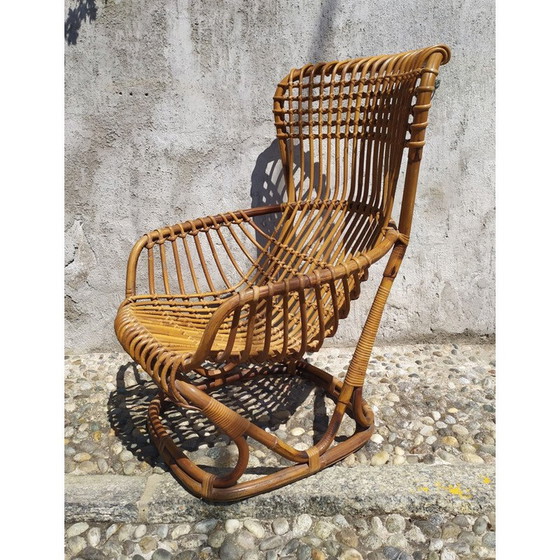 Image 1 of Fauteuil vintage en osier Bp4 par Tito Agnoli pour Pierantonio Bonacina, 1959
