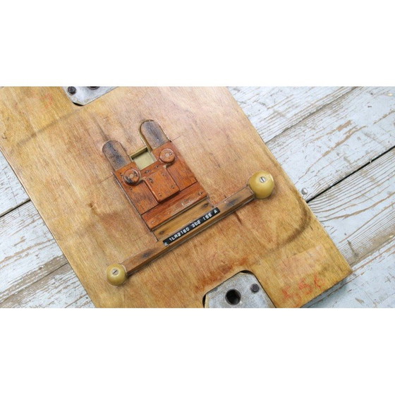 Image 1 of Art mural vintage en bois mélangé, 1960