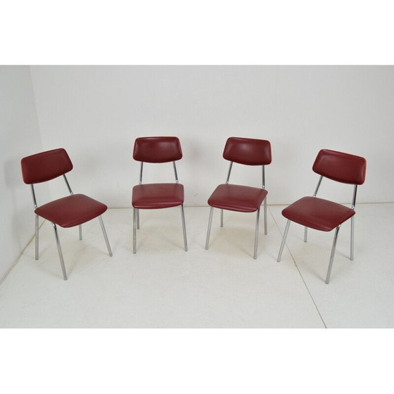 Image 1 of Ensemble de 4 chaises vintage Tchécoslovaquie 1970