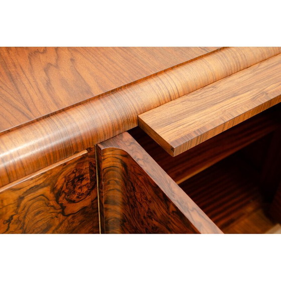 Image 1 of Buffet vintage en bois massif et placage de noyer, France 1930