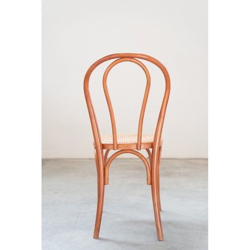 Ensemble de 34 chaises vintage en hêtre courbé et assise en paille, 2000