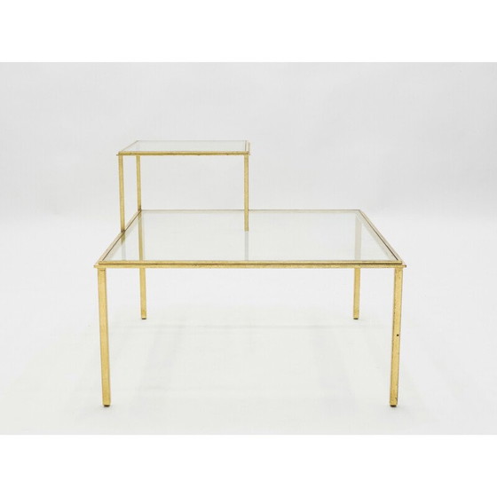 Image 1 of Table basse vintage en fer forgé par Thibier, 1960