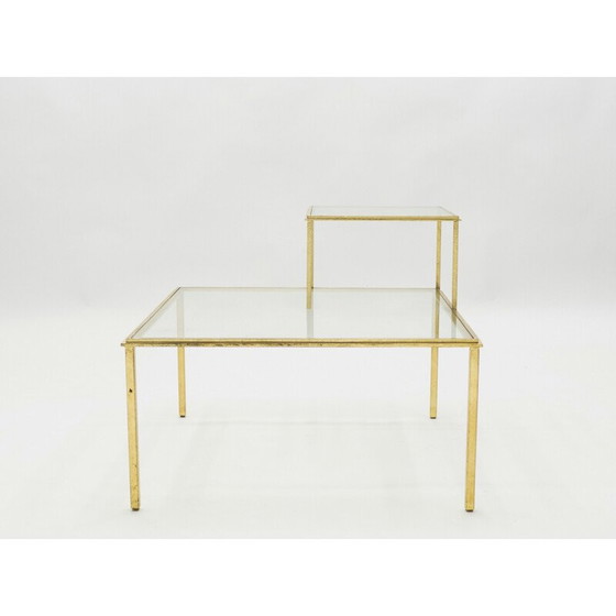 Image 1 of Table basse vintage en fer forgé par Thibier, 1960