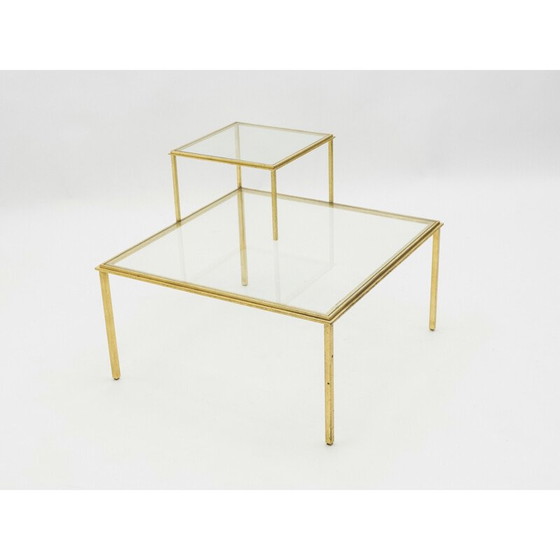 Image 1 of Table basse vintage en fer forgé par Thibier, 1960