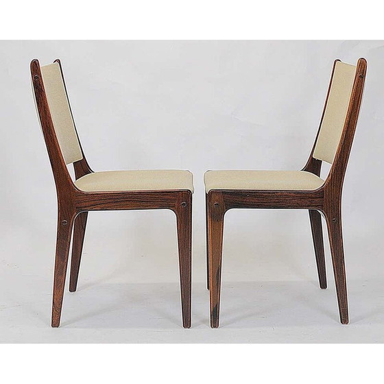 Image 1 of Ensemble de 8 chaises Vintage en bois de rose Inc. Reupholstery Eight by Johannes Andersen for Uldum Møbler, Denmark 1960