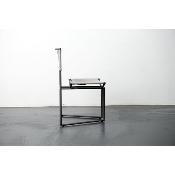 Image 1 of Chaise vintage modèle 91 en métal et tissu par Mario Botta pour Alias, 1991