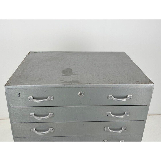 Image 1 of Commode industrielle vintage en métal, Tchécoslovaquie 1950