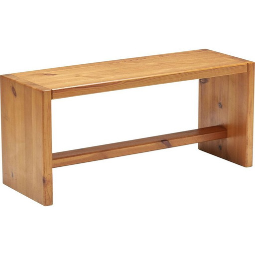 Banc vintage en bois de pin, 1960