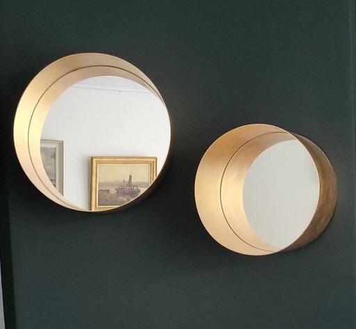 2x Miroir Punto Minotti Italia Gold - Prix indiqué par pièce