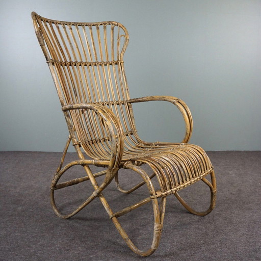 Fauteuil Belse 8 à haut dossier, design hollandais, 1950