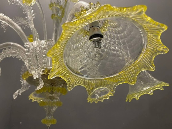 Image 1 of Lustre à fleurs en verre de Murano, 1960s