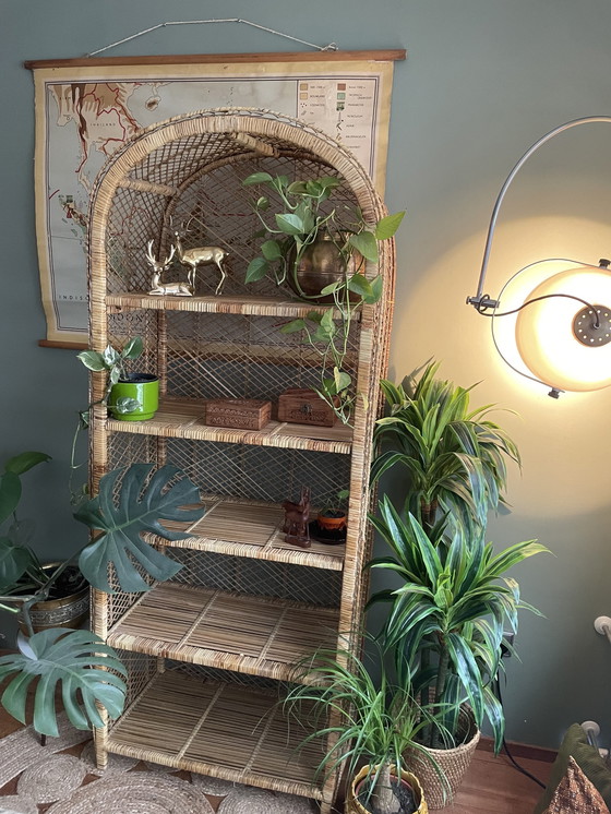 Image 1 of Vintage Rattan / Rattan Bogenschrank
