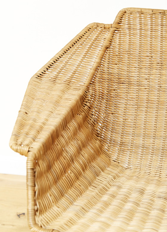 Image 1 of Mid-Century Rattan Lounge Chair