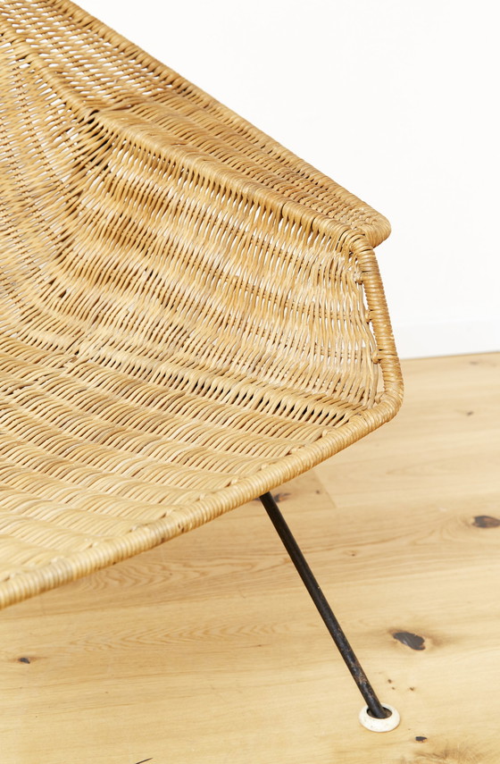 Image 1 of Mid-Century Rattan Lounge Chair