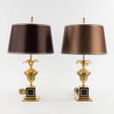 2x Massive Hollywood Regency Tischlampen