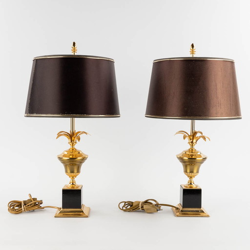 2x Massive Hollywood Regency Tischlampen