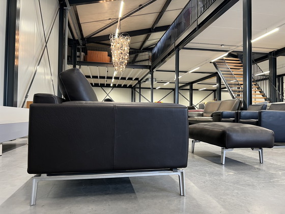 Image 1 of Leolux Bellice Sofa mit Ottomane, Braun Leder