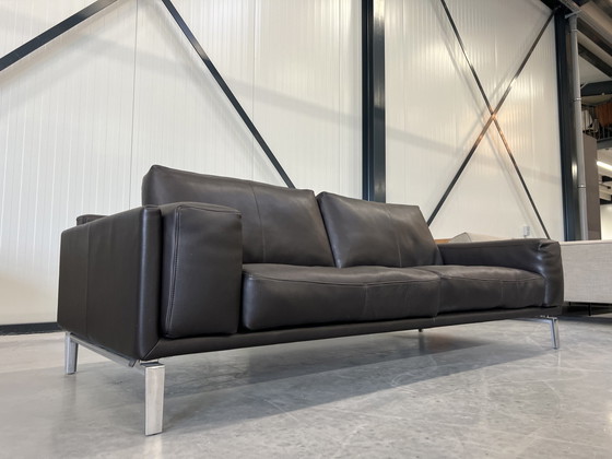 Image 1 of Leolux Bellice Sofa mit Ottomane, Braun Leder