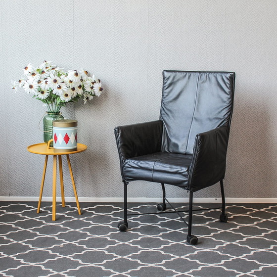 Image 1 of Montis Chaplin schwarzes Leder + schwarzes Fahrgestell (mobil)