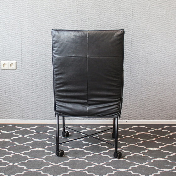 Image 1 of Montis Chaplin schwarzes Leder + schwarzes Fahrgestell (mobil)