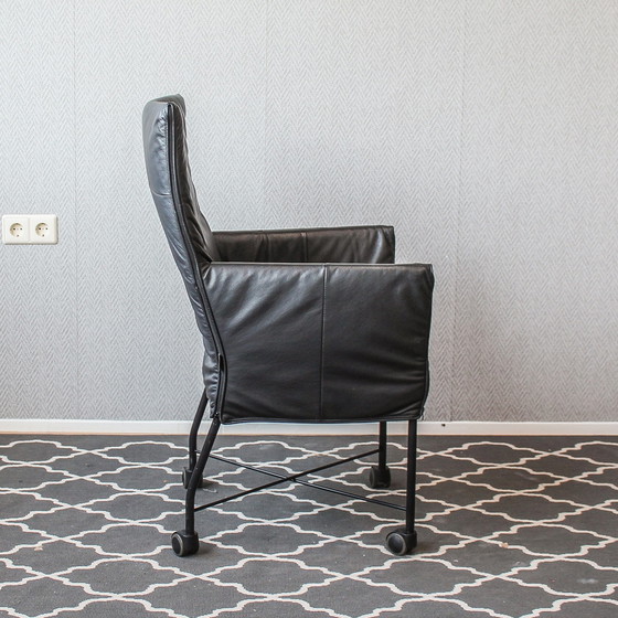 Image 1 of Montis Chaplin schwarzes Leder + schwarzes Fahrgestell (mobil)