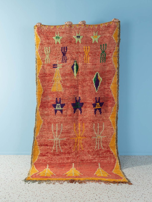  Vintage Boujad, Berberteppich, 127 x 254 