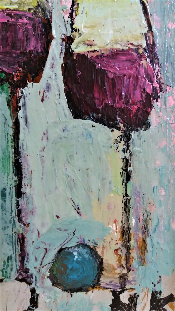 Image 1 of Germain Henneka – Vier Rot Gläser und Früchte