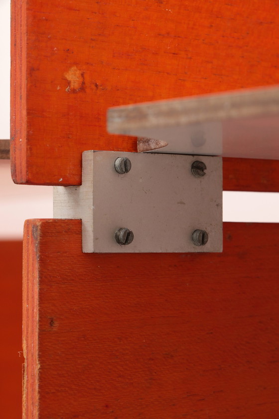 Image 1 of Modulare französische Wandmöbel orange aus den 60er Jahren.