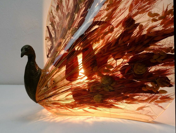 Image 1 of Mid century tischlampe peacock
