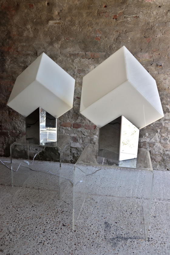 Image 1 of 2x Raak Würfelleuchte von Paul Driessen