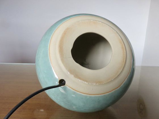 Image 1 of Keramische Lampe Bleu Pâle, Frankreich, 1970-1980