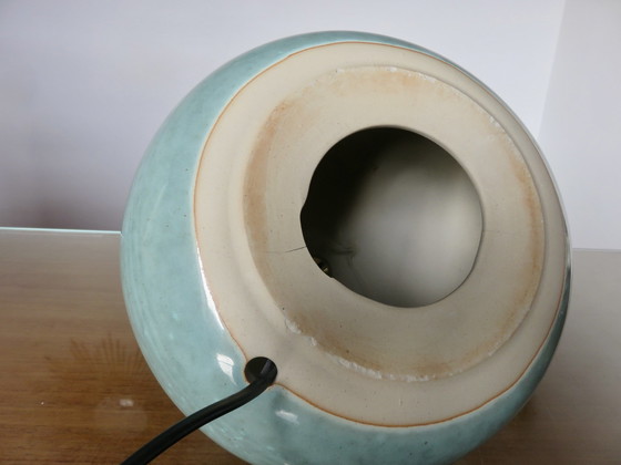 Image 1 of Keramische Lampe Bleu Pâle, Frankreich, 1970-1980