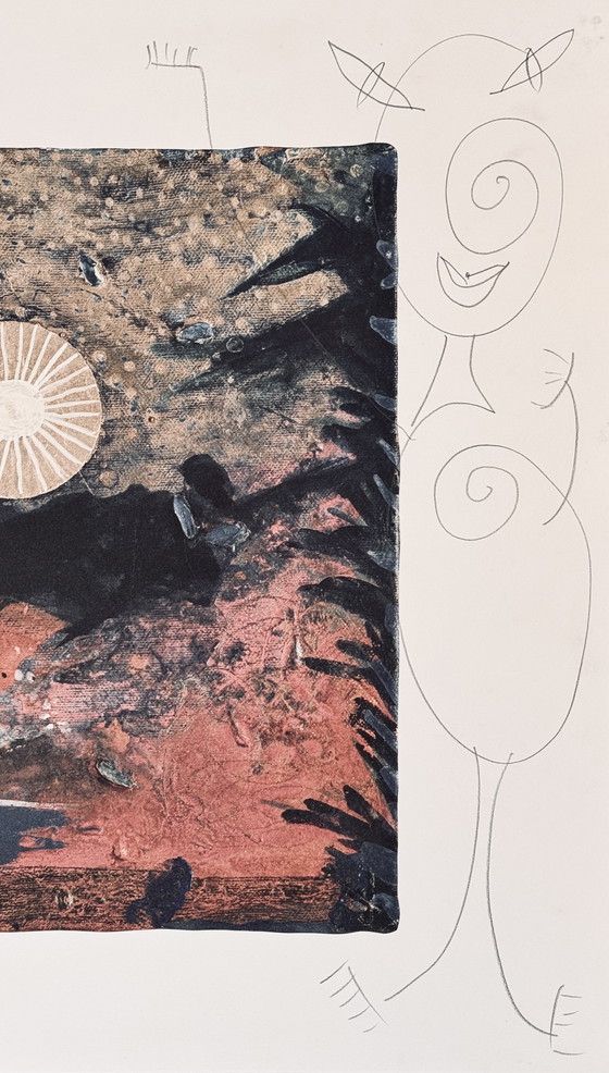 Image 1 of Michael Buthe 1944-1994 - Schöne Abstrakte Komposition Mit Original Bleistiftzeichnung!!!