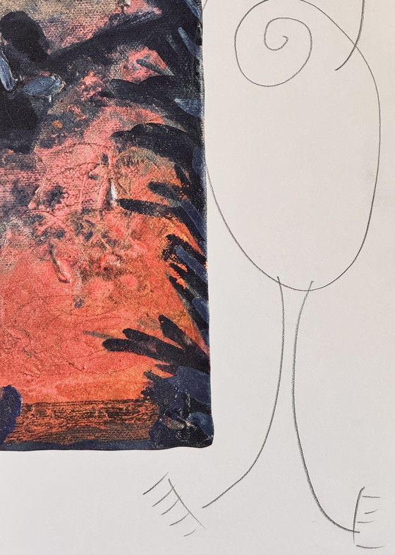 Image 1 of Michael Buthe 1944-1994 - Schöne Abstrakte Komposition Mit Original Bleistiftzeichnung!!!