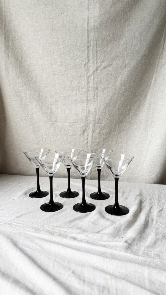 Image 1 of 6X Martini Coupe, Schwarz, Luminarc