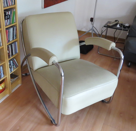 Image 1 of Dijker 20, Anton Lorenz, Stuhl mit Lederrohrgestell