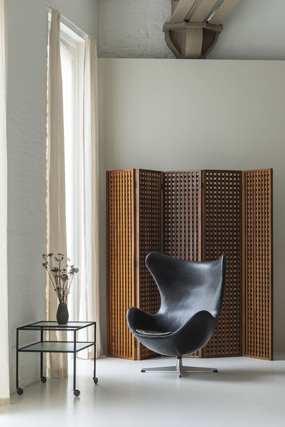 Image 1 of Früher "Egg"-Sessel, entworfen von Arne Jacobsen für Fritz Hansen, Dänemark 1958.