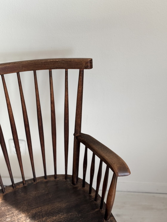 Image 1 of Minimalistischer Wabisabi-Barstuhl im Vintage-Stil