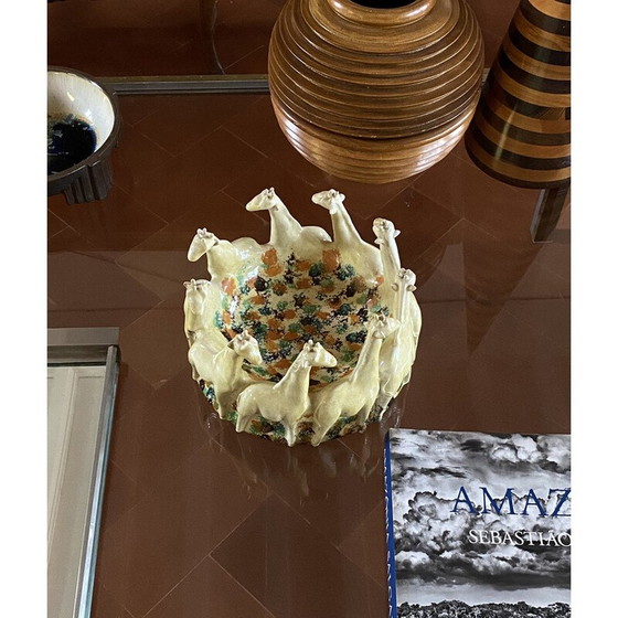 Image 1 of Giraffe als Tafelaufsatz aus Keramik, Italien 1990