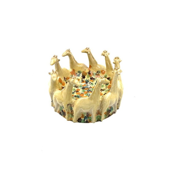 Image 1 of Giraffe als Tafelaufsatz aus Keramik, Italien 1990