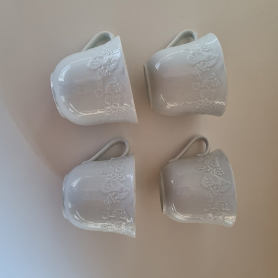 Image 1 of 4 Tassen Und 4 Untertassen Wilder Efeu Cnp Frankreich