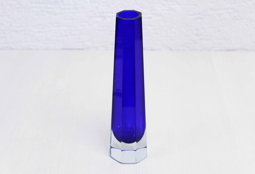 Vase Aus Glas Veb Kunstglas Wasungen, Deutschland 1970