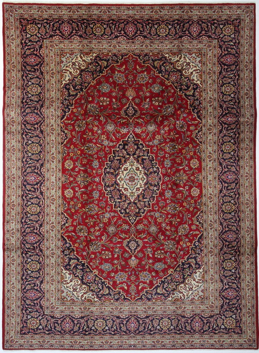 Original Handgeknüpfter Perserteppich Keshan 340 X 242 Cm Sehr Top Zustand Fein