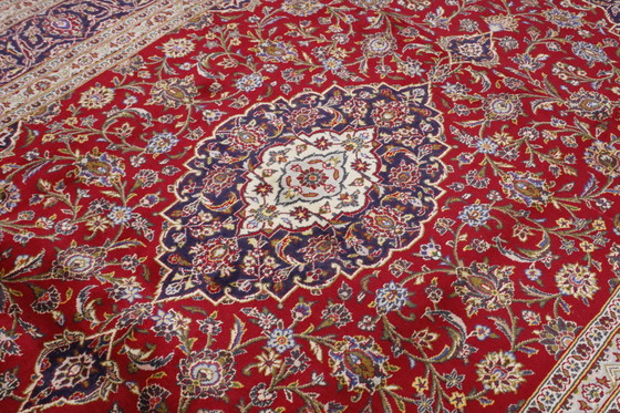 Image 1 of Original Handgeknüpfter Perserteppich Keshan 340 X 242 Cm Sehr Top Zustand Fein