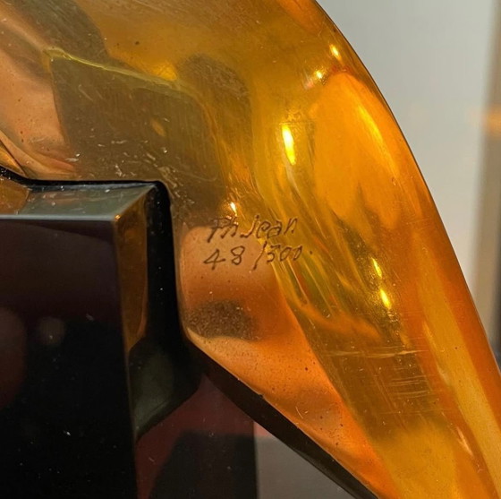 Image 1 of Eine Tischlampe aus Messing, Von Philippe Jean Signiert, 1970