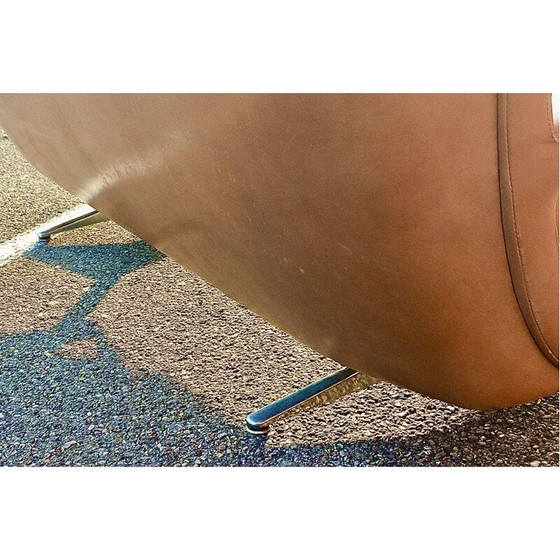 Image 1 of 3-sitziges Vintage-Sofa aus beigefarbenem Leder