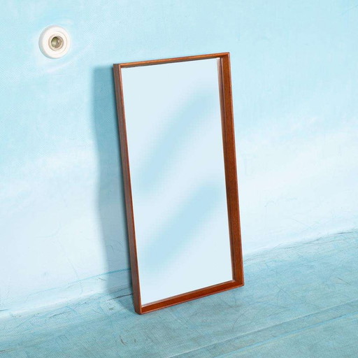 Vintage Danish Design Spiegel Teak 60s, minimalistischer Spiegel