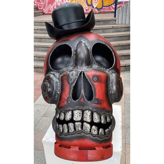 Image 1 of Vintage-Metallskulptur zu Ehren von Tim Burton von Libecq, 2020