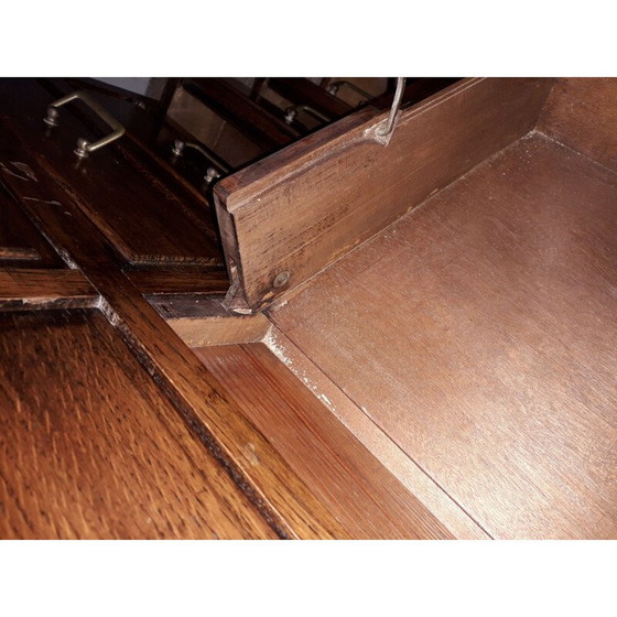 Image 1 of Vintage-Kommode aus Eiche und vergoldetem Metall