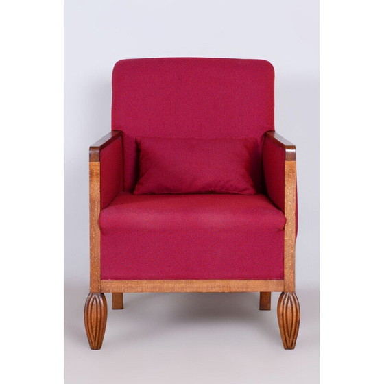 Image 1 of Vintage Art Deco Sessel aus Rotbuche, Frankreich 1930